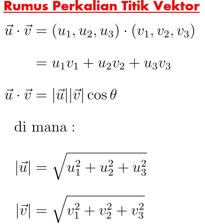 rumus perkalian vektor